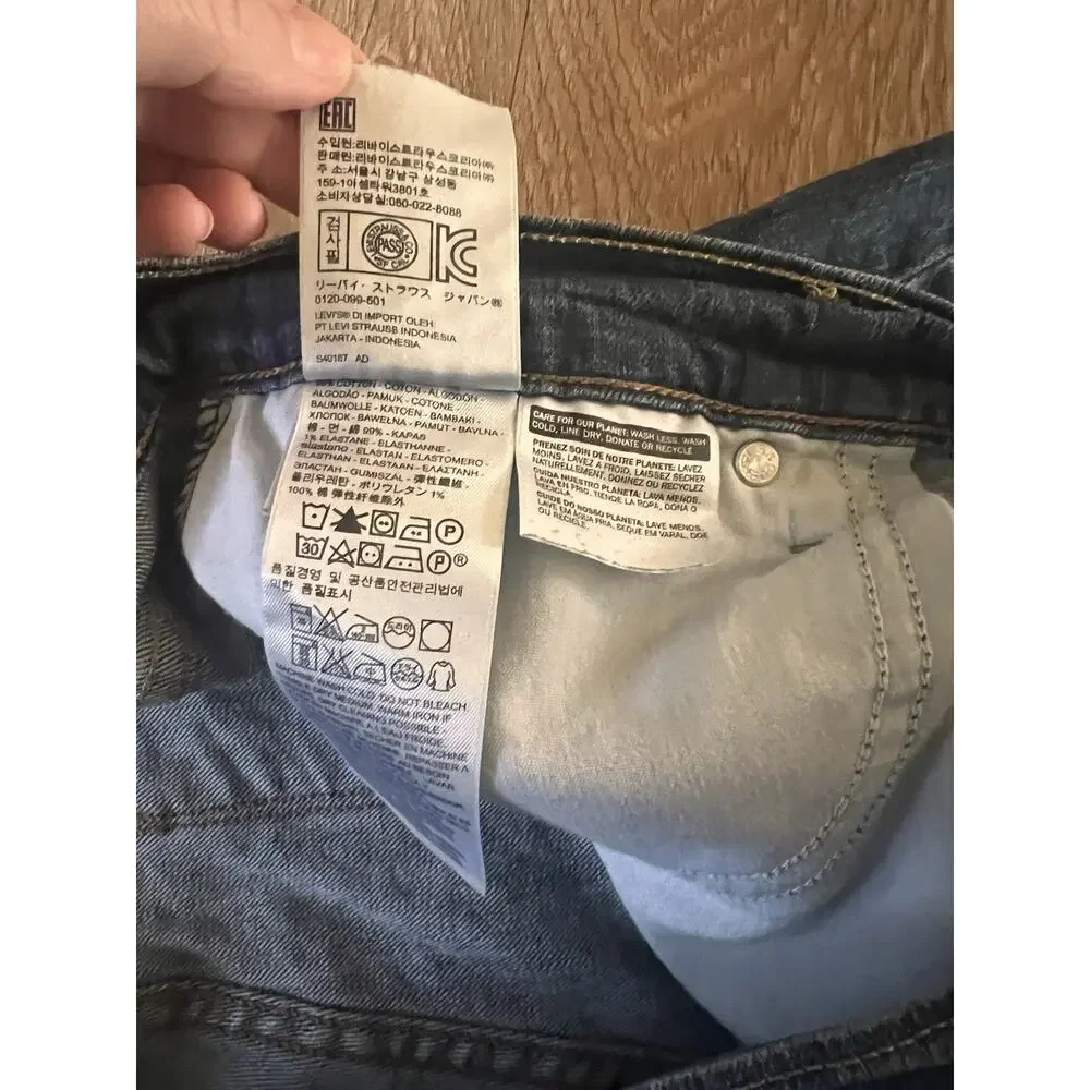 Levi’s 505 Straight Jeans Womens 12L W31 Blue Denim Mid Rise Classic‎ Fit